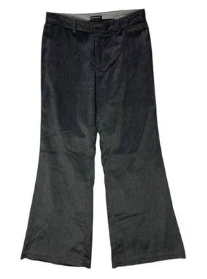 Club‎ Monaco Charcoal Mid Rise Cotton Blend Wide Leg Pant Career Business Size 6 thumbnail 1