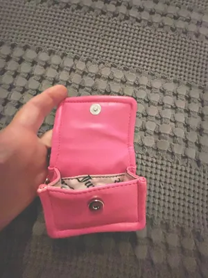 Juicy Couture pink keychain purse #juicy #keychainss Has small blue mark, shown in photo. thumbnail 3