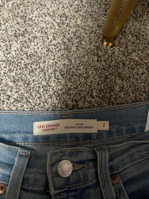 Levi's Light Blue High-Rise Loose Straight Jeans thumbnail 2
