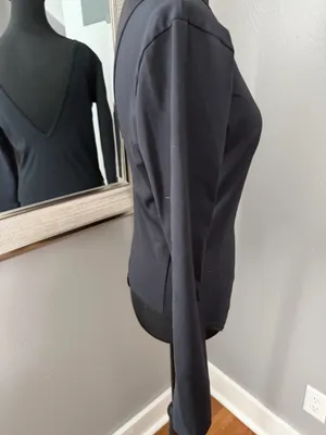 Abercrombie & Fitch Soft AF Collection Black V Back Long Sleeve Bodysuit Medium thumbnail 4