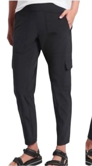 Athleta Chelsea Cargo Lined Jogger Pants in black 6 thumbnail 1