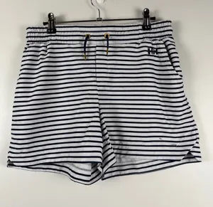 Helly Hansen White & Navy Striped Pull-On Shorts medium thumbnail 1