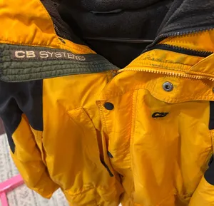 Men’s Large Yellow Black CB Sports Color Block Winter Snow Zip Ski Jacket thumbnail 4