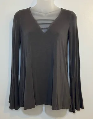 American Eagle Soft & Sexy Gray Long Sleeve Tee Size XS thumbnail 1