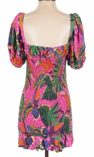 Farm Rio Smocked Puff Sleeve Mini Dress Size S thumbnail 5