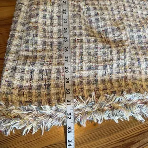 POL Tweed Dress LG White Colorful Plaid Fringe Button Detail Business Dressy‎ thumbnail 13