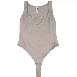 NWT Lululemon Wundermost Nulu Bodysuit Size M Riverstone Beige Neutral Layer thumbnail 2