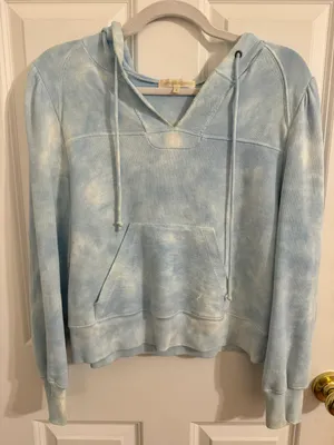Love Shack Fancy Kirby Blue TieDye Hoodie thumbnail 3