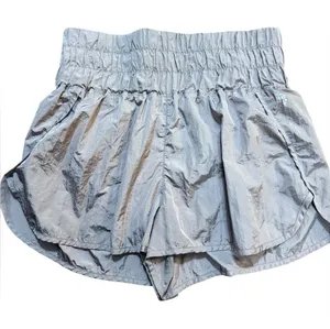 Free People FP Movement The Way Home Shorts Sz XL Shimmery Lavender High Waist‎ thumbnail 1