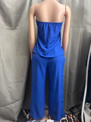 New size medium stretchy two piece set Blue thumbnail 4