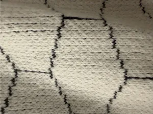 Ann Taylor Cream Open-Front Geometric Knit Cardigan thumbnail 3