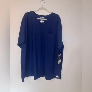 Grey’s Anatomy Edge Scrub Top NWT 3XL Color is‎ Indigo (Dark/Navy Blue) Stretch thumbnail 3