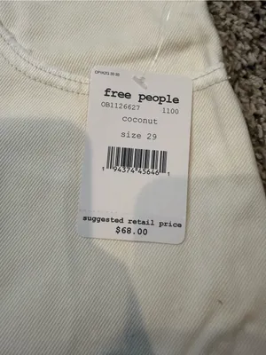 Free People Bailey Denim Mini Skirt - Coconut thumbnail 5
