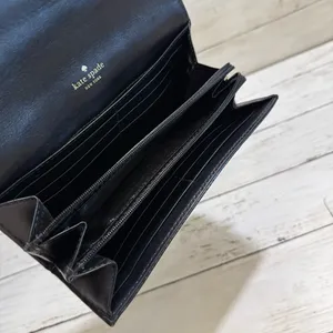 Kate Spade‎ Black Harlow Algonquin Leopard Wallet thumbnail 5