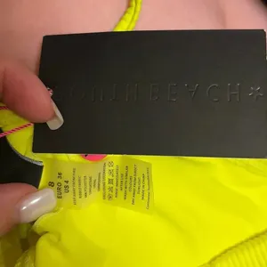 ✨South Beach Mix and Match Ribbed Neon Yellow Sz 4 Bikini Set✨ thumbnail 8