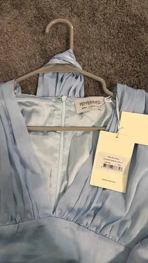 Peppermayo Mary Mini Dress Light Blue Small thumbnail 2