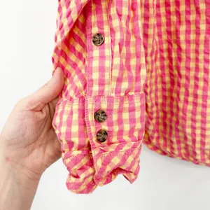 Free People FP We The Free Womens Boho High‎ Tide Button Down Gingham Shirt XS thumbnail 6