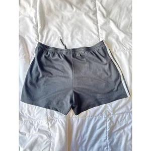 Adidas Women’s Running Shorts Medium Blue White Stripes 3-Stripes Activewear thumbnail 2