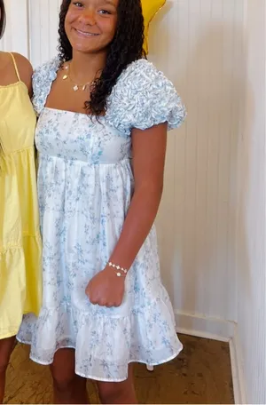Boutique Babydoll Dress Blue thumbnail 1
