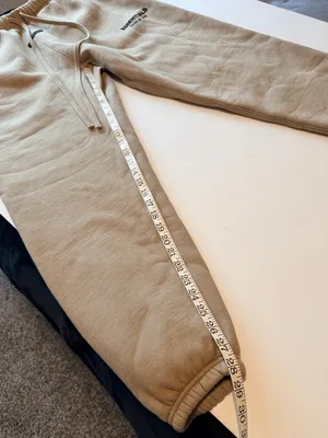 Fear of God Essential fleece Sweatpants color beige, straight leg size M Unisex thumbnail 4