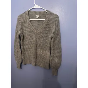 J.Crew‎ Womens Gray Textured 100% Cotton Waffle Knit V-Neck Sweater AK361 XS thumbnail 2