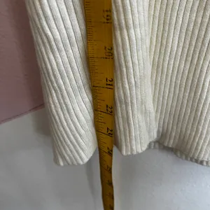 Zara White Ribbed Bow‎ Tank Top Y2K 2000s Coquette Retro Small thumbnail 4