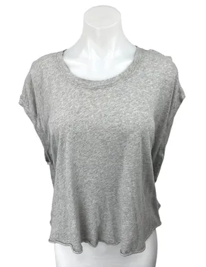 Free People FP Movement Gray Drop Shoulder Short Sleeve T Shirt Tee Top Size S thumbnail 1
