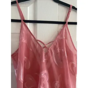 Morgan Taylor Intimates Small Pink Heart Night‎ Semi Sheer Slip Dress Lingerie thumbnail 2