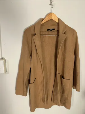 Quince 100% Organic Cotton Knit Blazer camel small thumbnail 2