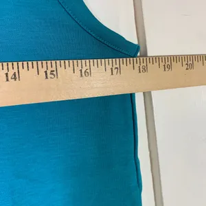 LL Bean Womens Small Teal Blue 100% Supima Cotton Sleeveless Scoop Neck Tank Top thumbnail 5