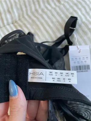 New HSIA Seraphina Unlined Underwire Sheer Mesh Bra Size 36C Black Balconette thumbnail 4