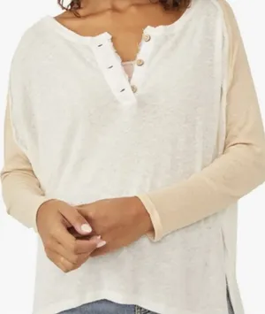 Free People We the Free Grand Slam Henley top size M thumbnail 1