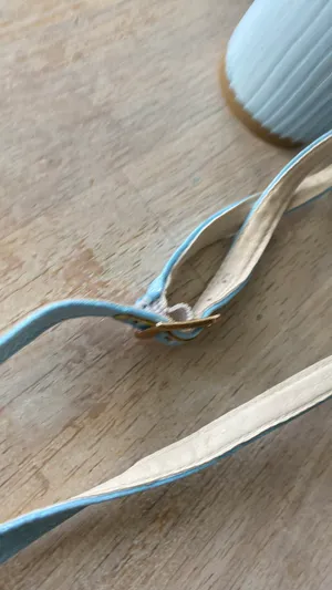 Blue Bowed Heels Size 9.5 thumbnail 2