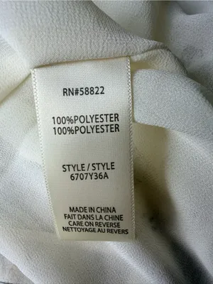 Max Studio Floral Sleeveless Blouse Large Boho Tie Neck Cream Ivory Cottagecore thumbnail 7