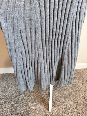 NWOT French Connection baby soft fit and flare midi dress size large gray thumbnail 7
