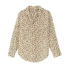 Roller Rabbit Floral Long Sleeve Blouse Size Small thumbnail 1