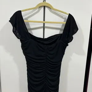 Black Ruched off the shoulder dress thumbnail 5