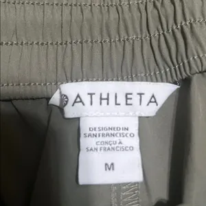Athleta Cascade Cargo Poplin Cinch Wide Leg Pant Moss‎ Green Medium thumbnail 8
