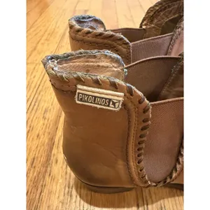 Pikolinos Boots Womens Size 8.5 Brown Leather Chelsea Ankle Block Heel Booties thumbnail 3