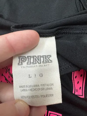 PINK Victoria’s Secret Black Racerback Tailgating Tank Top Size Large thumbnail 4