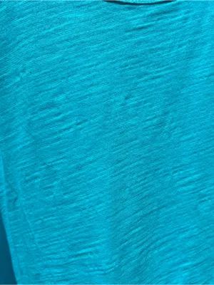 Fresh Produce Chloe Keyhole Back Slub Cotton Tank Top Size M Luna Blue Coastal thumbnail 3