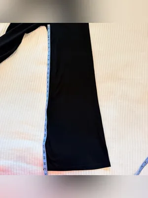Edikted Black Wide-Leg Pants with Leopard Fold-Over Waist thumbnail 9