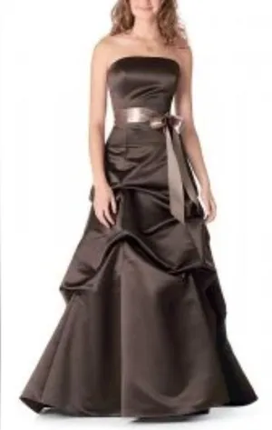 DAVIDS BRIDAL WOMENS BEAUTIFUL MOCHA FORMAL/Prom DRESS SIZE 10 K-8 thumbnail 1