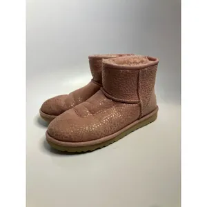 UGG Classic Mini Boots Women Size 8 Pink Good Metallic Snake Print Shearling thumbnail 3