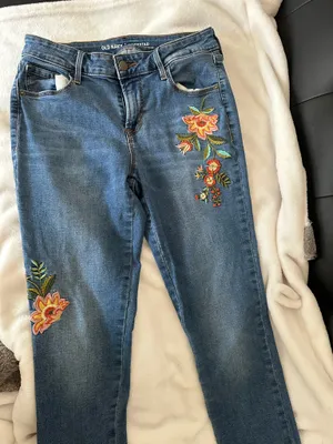 Embroidered blue jeans old navy  thumbnail 5