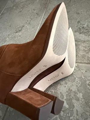 Lauren Ralph Lauren Artizan II Suede Boot in Brown Kid Suede, Size 9.5, NEW thumbnail 4