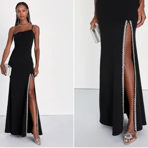 LULU's Sexy Prom Wedding Elegant Classic One Shoulder Mermaid Trumpet Maxi Dress thumbnail 2