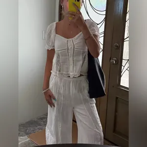 Free People Bali Alana Top & Pant Set in White XS thumbnail 12
