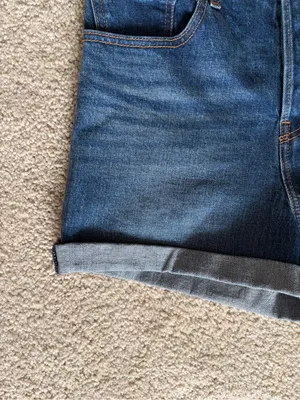 Levis Premium Denim Shorts blue Wedgie fit rolled Cuff Jean summer shorts sz 30 thumbnail 3