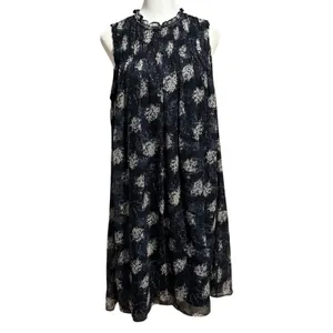 Joie Size M Baltic Floral Print Sleeveless Mini Dress Shift Blue White Floral thumbnail 3